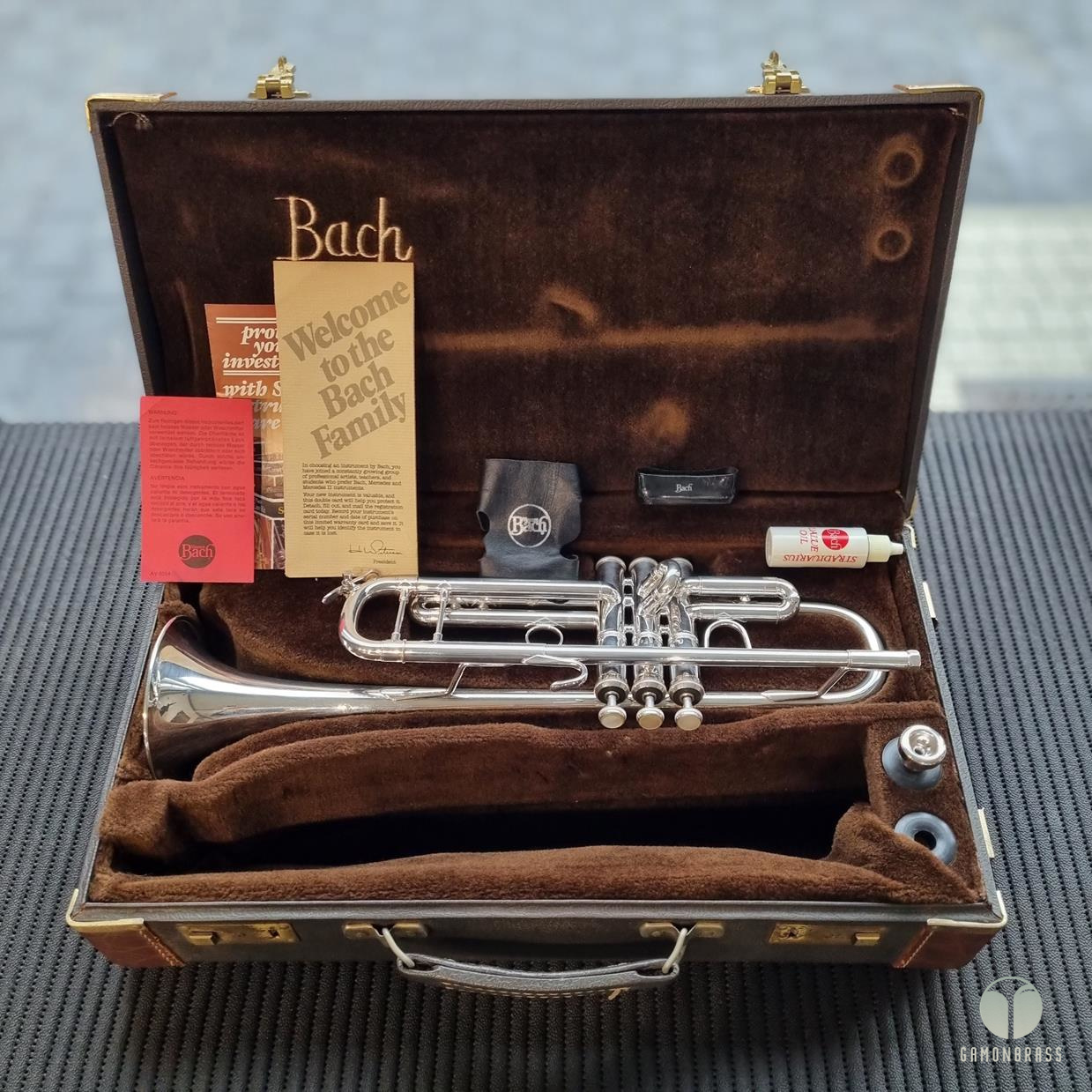 SOLD !   80`s Bach Stradivarius 37 trumpet, mouthpiece,case